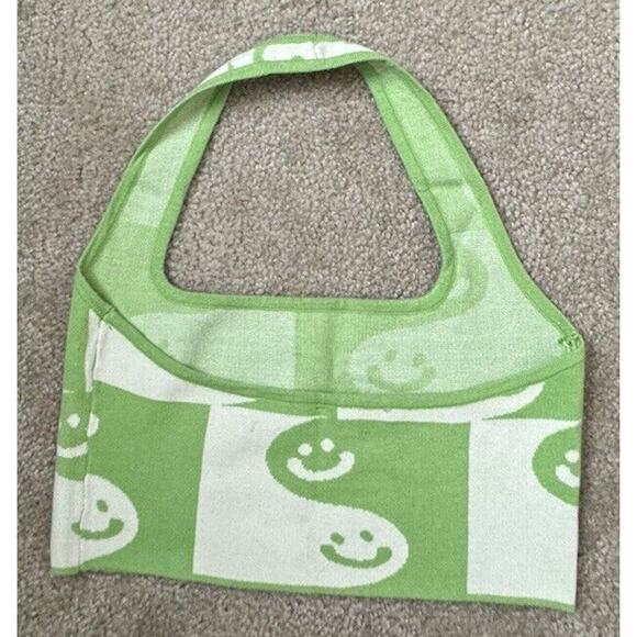 Bailey Rose Halter Happy Face Crop Top Women’s Sz Large New SUPER SOFT - Picture 2 of 5